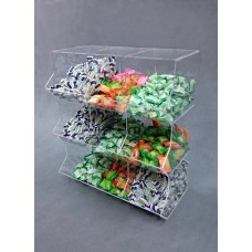 Contenitore porta caramelle in plexiglass 9 spazi a cubo